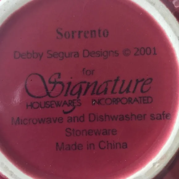 1 Vintage Signature “Sorrento Beaujolais” Mixing Bowl 8” - Picture 5 of 6